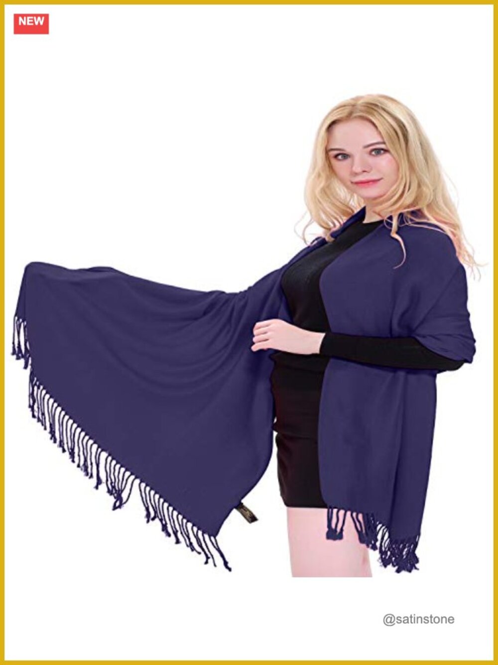 Handmade Nepalese Shawl Wrap Stole Fringed Pashmina Scarf 52% Acrylic 48%